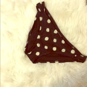 Black and white polka dot bikini bottoms